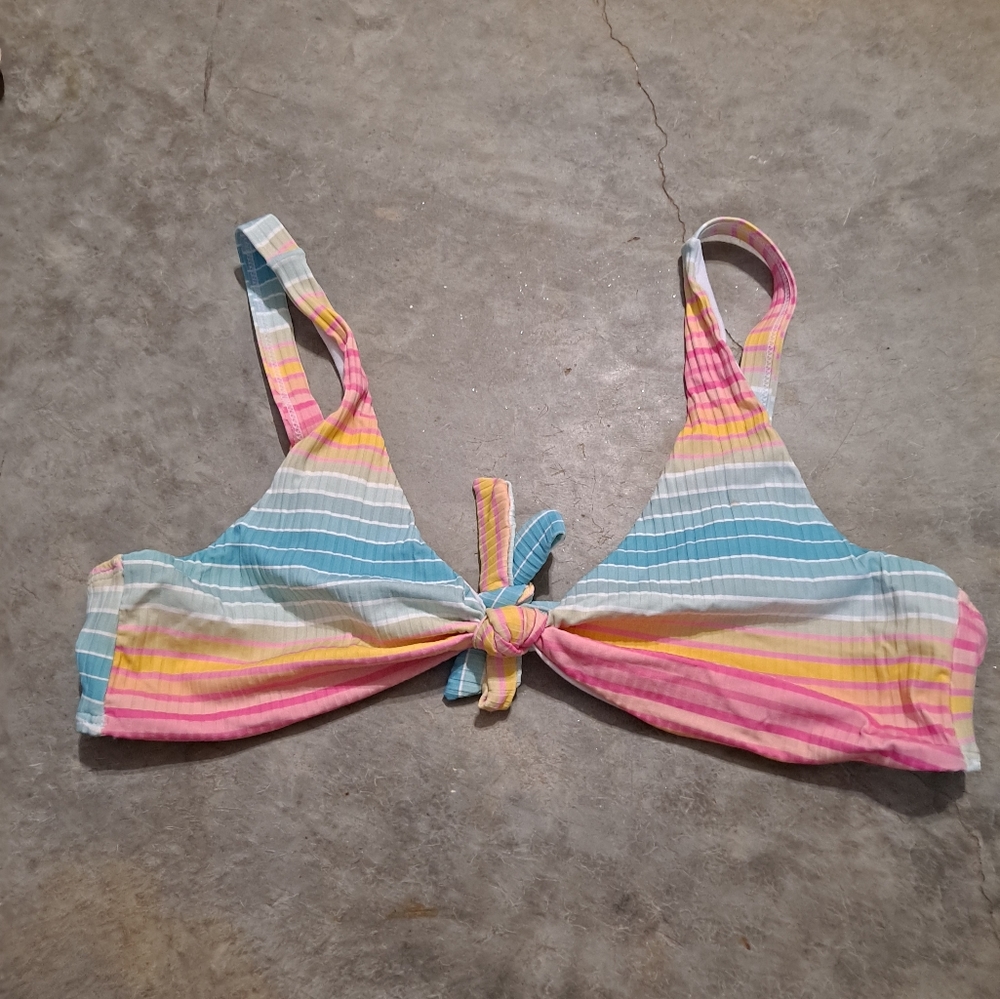 Knot front bikini top
